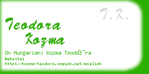 teodora kozma business card